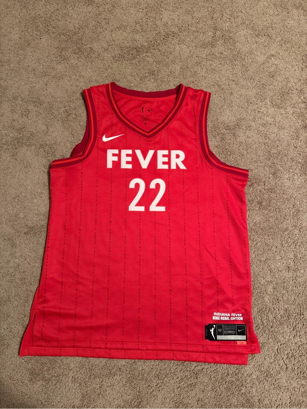 Nike Caitlin Clark #22 Indiana Fever Rebel Edition Jersey Size XL